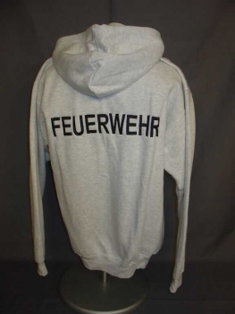 Kapuzensweatshirt mit Brust und Rückendruck z.B. "FEUERWEHR"